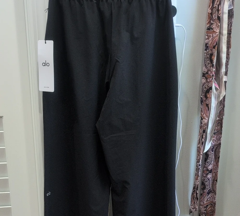 ALO Yoga Black Suit Up Trouser Long Sz Small